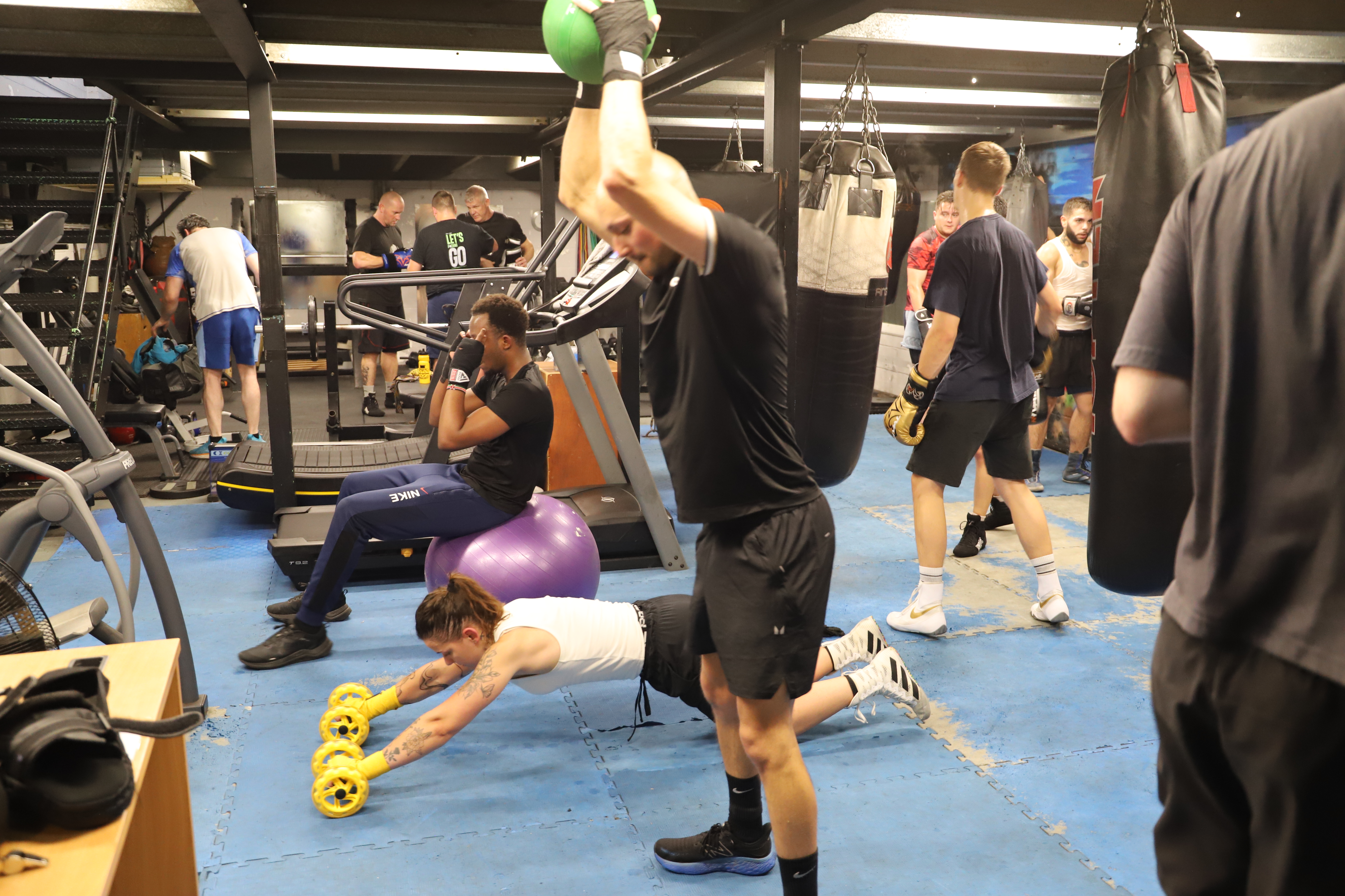 Boxing training photography